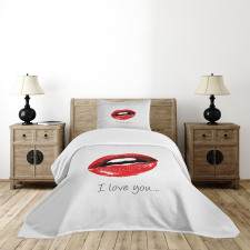 Seductic Female Lips Bedspread Set