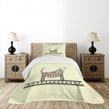 Dog Sketch Bedspread Set