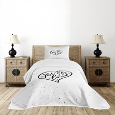 You Are Loved Heart Bedspread Set