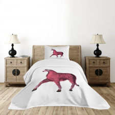 Pink Abstract Animal Bedspread Set