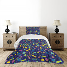 Retro 80s Memphis Fashion Bedspread Set