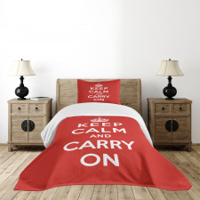 Royal UK Crown Red Bedspread Set