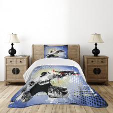 Player Snow Cityscape Bedspread Set