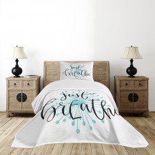 Optimistic Saying Bedspread Set