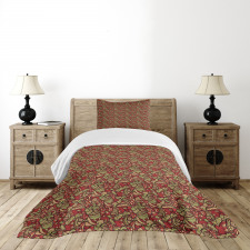 Doodle Swirls Floral Bedspread Set