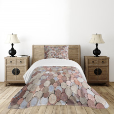 Euros and Cent Coins Bedspread Set