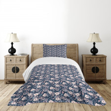 Magnolia and Roses Bedspread Set