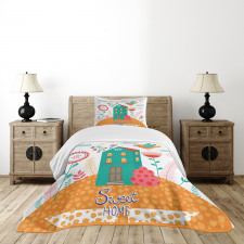 Birds Flowers Bedspread Set