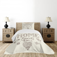 Flowers Heart Bedspread Set