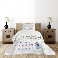 Bird Tree Stars Bedspread Set