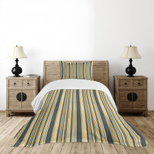 Retro Vertical Lines Bedspread Set