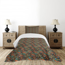 Abstract Waves Pattern Bedspread Set