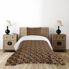 Exotic Autumn Garden Bedspread Set