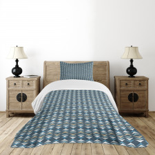 Angled Lines Design Bedspread Set