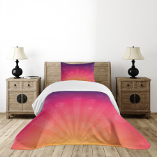 Ombre Circles Bedspread Set