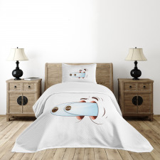 Goofy Surprised Character Bedspread Set