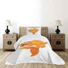 Happy Playful Goldfish Bedspread Set