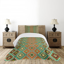 Retro Folk Accents Bedspread Set