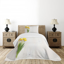 Tulips on Rustic Board Bedspread Set