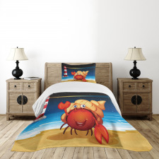 Marine Life Lighthouse Bedspread Set