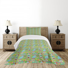 Cartoon City Bedspread Set