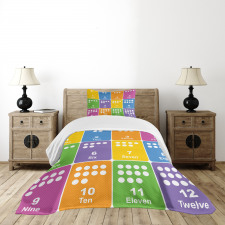 Colorful Numbers Bedspread Set