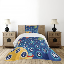 Space Letters Bedspread Set