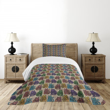 Colorful Cats Bedspread Set