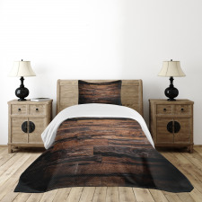 Rough Dark Timber Bedspread Set