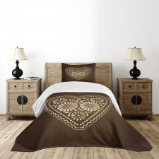 Romantic Heart Pattern Bedspread Set