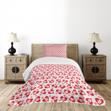 Flowers Valentines Day Bedspread Set