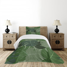 Camo Palm Leaves Bedspread Set