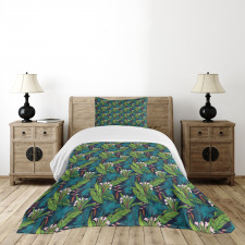 Tropical Jungle Pattern Bedspread Set