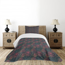 Concept of Flowers of Asia Bedspread Set