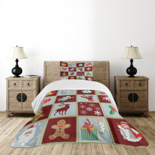 Xmas Tree Reindeers Bedspread Set