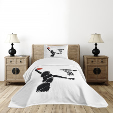 Basketball Player Artwork Bedspread Set