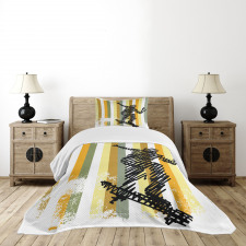 Skateboarder Scribble Bedspread Set