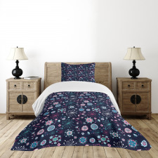 Pansy Bluebell Dandelion Bedspread Set