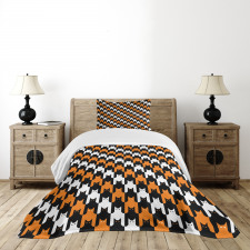 Catstooth Pattern Bedspread Set