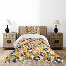 Cassette Radio Vinyl Bedspread Set