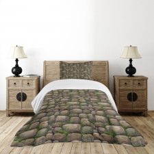 Stones Covered with Moss Bedspread Set