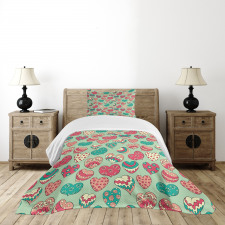 Colorful Love Cheers Bedspread Set