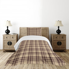 Old Fashioned Tartan Bedspread Set