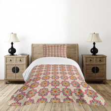 Mosaic Ornate Blossoms Bedspread Set