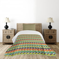 Abstract Colors Modern Bedspread Set
