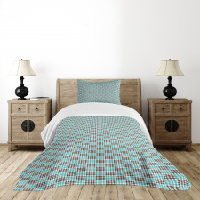 Bicolor Checkered Retro Bedspread Set