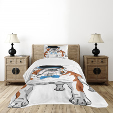 Hipster Dog Bedspread Set