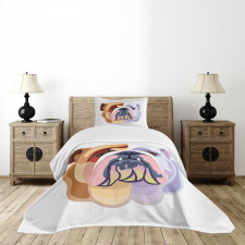 Abstract Dog Bedspread Set