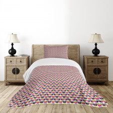 Half Circles Design Bedspread Set