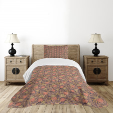 Tropical Palm Foliage Bedspread Set